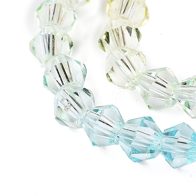 Gradient Color Baking Paint Glass Bead Strands LS-DGLA-A039-T4mm-A012-1