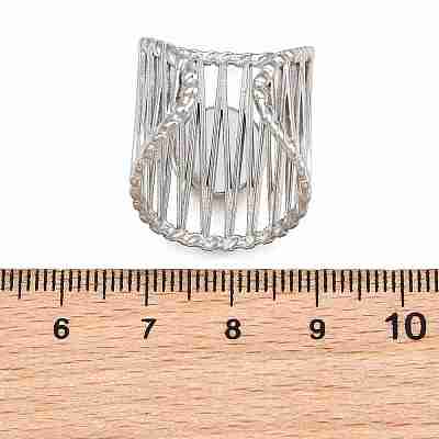 304 Stainless Steel Cuff Rings Ring Components SA-CBA098D-01P-B-1