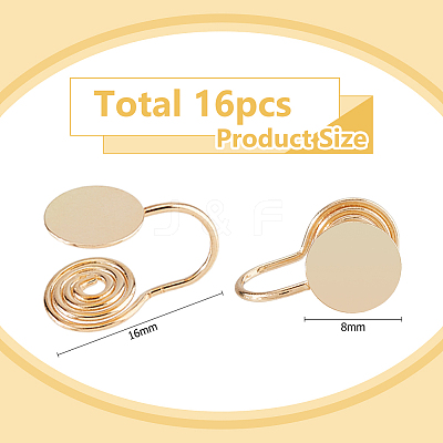 16Pcs Brass Spiral Pad Ear Cuff Findings EJEW-HS0001-24G-1