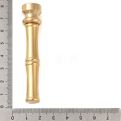 Golden Tone Brass Wax Seal Stamp Head with Bamboo Stick Shaped Handle LS-STAM-K001-05G-T-1