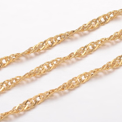 Ion Plating(IP) 304 Stainless Steel Singapore Chains X-CHS-K004-14G-0.3mm-1