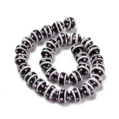 Baking Paint Glass Enamel Beads Strands LAMP-A001-C01-1