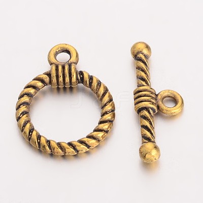 Tibetan Style Alloy Toggle Clasps EA9138Y-1