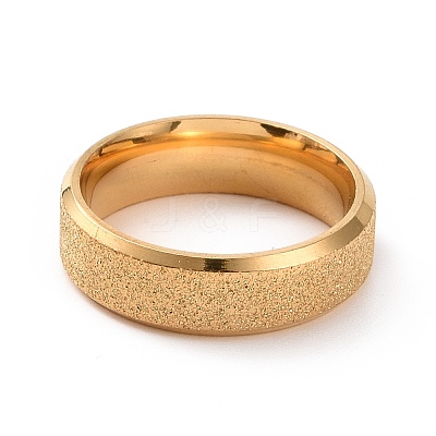 Textured 201 Stainless Steel Plain Band Ring for Women RJEW-I089-16G-1