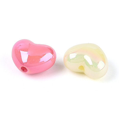 Luminous UV Plating Opaque Acrylic Beads OACR-N154-02A-01-1
