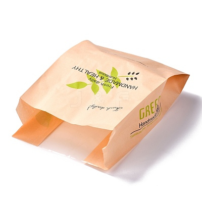 Rectangle with Leaf Pattern Paper Baking Bags CARB-K0001-01D-1