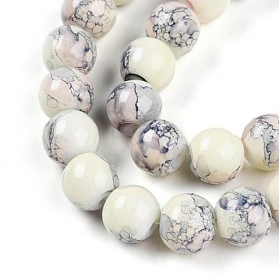 Baking Paint Glass Beads Strands DGLA-N003-10mm-C05-1