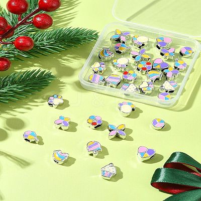 33Pcs 11 Styles CCB Plastic Large Hole Beads CCB-FS0001-12-1