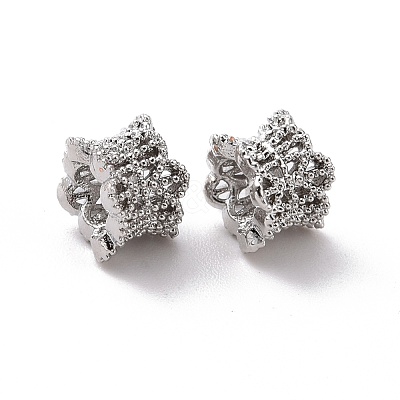 Eco-friendly Brass European Beads KK-D079-09P-1