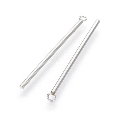Tarnish Resistant 202 Stainless Steel Pendants STAS-F186-03P-1.5x35mm-1