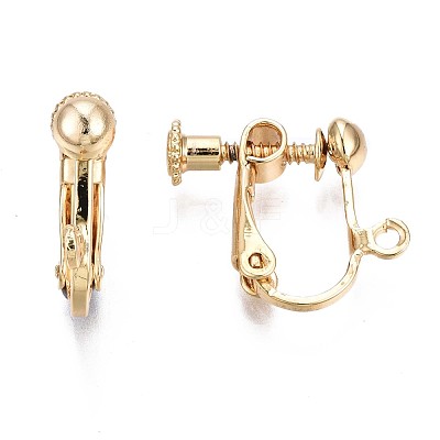 Brass Clip-on Earring Findings KK-Q764-029-1