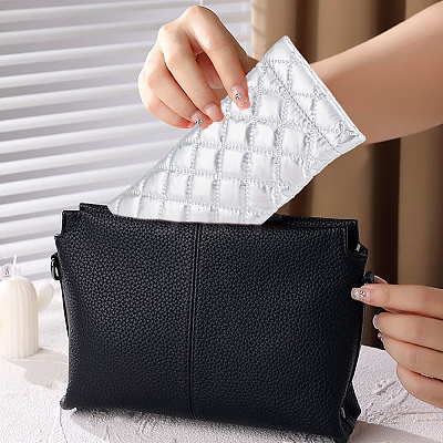 3pcs 3 Colors Rhombus Pattern Rectangle Polyester Eyeglass Pouch AJEW-CP0005-55-1