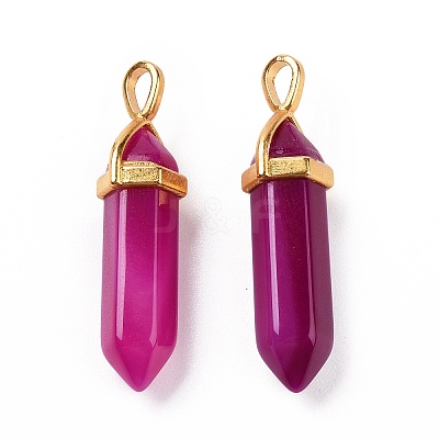 Natural Agate Double Terminated Pointed Pendants G-G902-B08-1