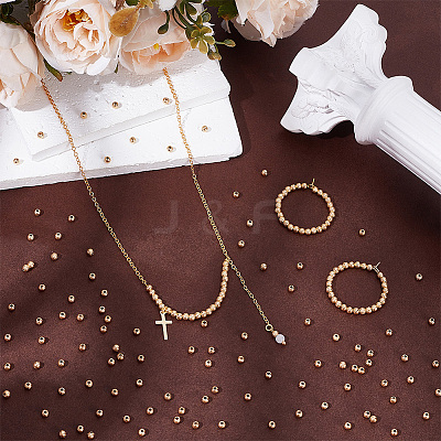 200Pcs Textured Brass Beads KK-UN0005-80G-1