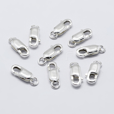 925 Sterling Silver Lobster Claw Clasps STER-K167-075E-S-1