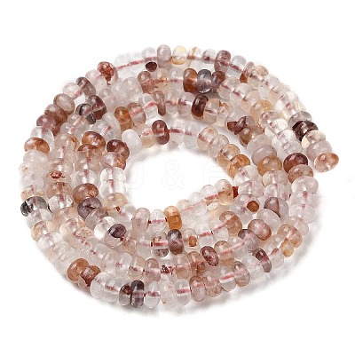 Natural Red Hematoid Quartz/Ferruginous Quartz Beads Strands G-H292-A07-01-1