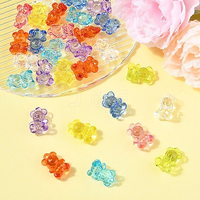 50Pcs Transparent Acrylic Pendants TACR-FP0001-08-1