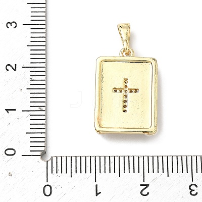 Brass Micro Pave Cubic Zirconia Pendants LS-KK-H255-07G-03-1