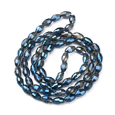 Electroplate Glass Beads Strands EGLA-J013-4X6mm-F34-1