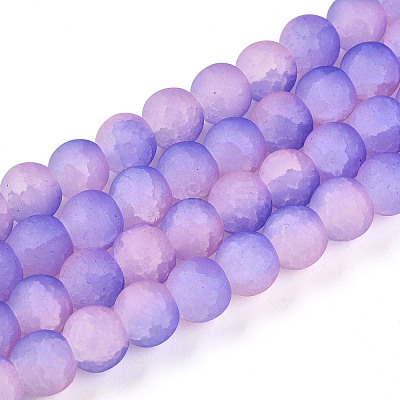 Crackle Glass Beads X1-GLAA-N009-8mm-08-1
