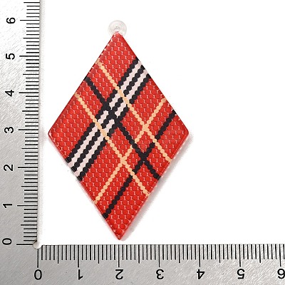 Rhombus Acrylic Big Pendants Diy Earrings Accessories OACR-M028-02B-1