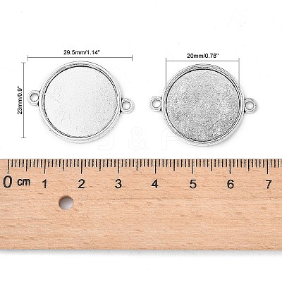 Tibetan Style Alloy Cabochon Connector Settings LS-TIBE-M022-11AS-1