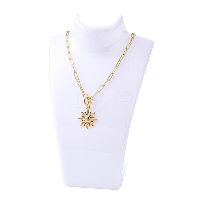 Organic Glass Necklace & Earring Standing Bust Displays NDIS-E006-2A-1