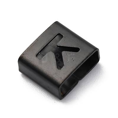 Ion Plating(IP) 304 Stainless Steel Square Slide Charms STAS-L132-17K-B-1
