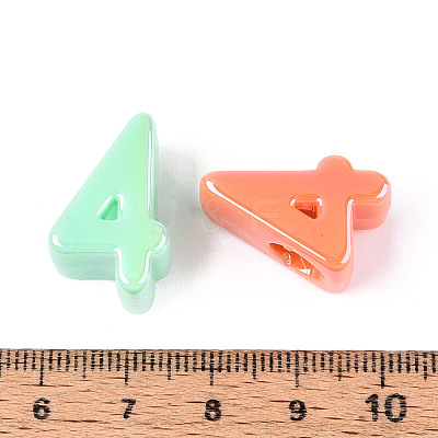 UV Plating Opaque Acrylic European Beads PACR-T017-10D-1
