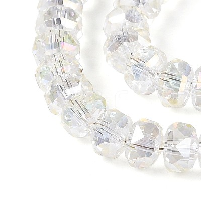 Electroplate Transparent Glass Beads Strands EGLA-N022-05B-C08-1