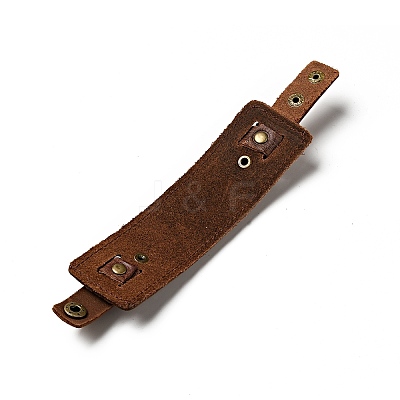 Cowhide Cord Wide Cord Bracelets BJEW-P0001-11A-1