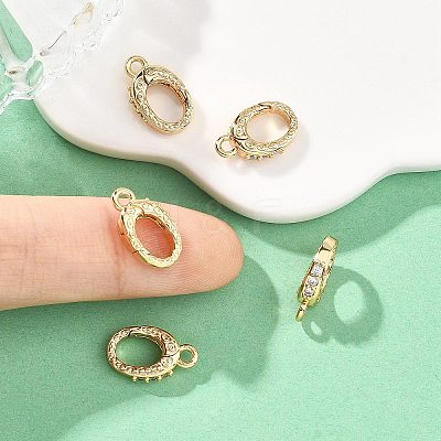 SHEGRACE Brass Micro Pave Clear Cubic Zirconia Spring Gate Rings XGRQ58425-760G-1