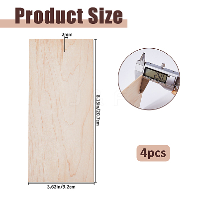 Unfinished Wood Guitar Head DIY-WH0816-081-1