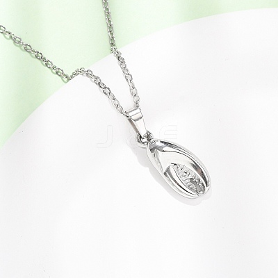 304 Stainless Steel Pendant Cable Chain Necklaces for Men Women NJEW-K308-03A-P-1