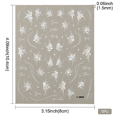 Fairy Pattern PET & Rhinestone Nail Art Stickers MRMJ-WH20017-010B-1