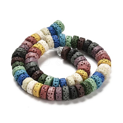 Natural Lava Rock Dyed Beads Strands G-L586-A01-05-1