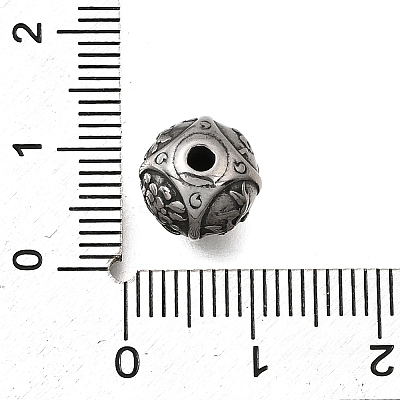 Engraved 304 Stainless Steel Beads STAS-H263-17AS-09-1