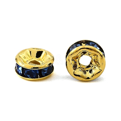 Brass Grade A Rhinestone Spacer Beads RSB036NF-14G-1