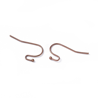 Brass Earring Hooks for Earring Designs KK-M142-01R-RS-1