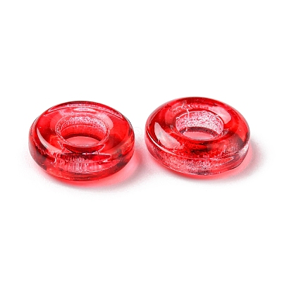 Transparent Glass European Beads GLAA-D009-01A-1