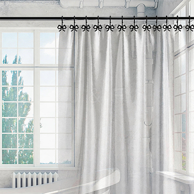 12Pcs Iron with Zinc Alloy Shower Curtain Hook FIND-SP0005-76EB-1