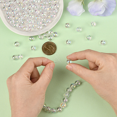Eco-Friendly Transparent Acrylic Beads OACR-PA0001-30C-02-1