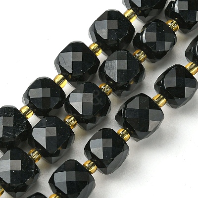 Natural Obsidian Beads Strands G-Q010-A23-01-1