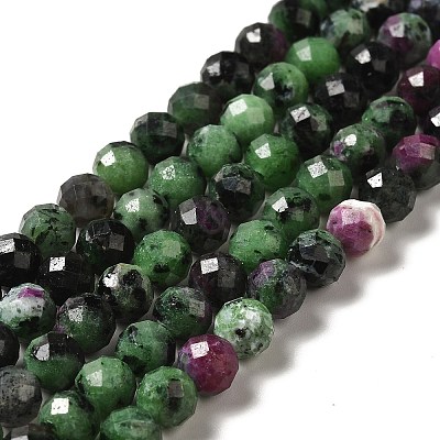 Natural Ruby in Zoisite Beads Strands G-I341-13B-1