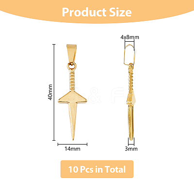 304 Stainless Steel Pendants STAS-UN0047-18-1
