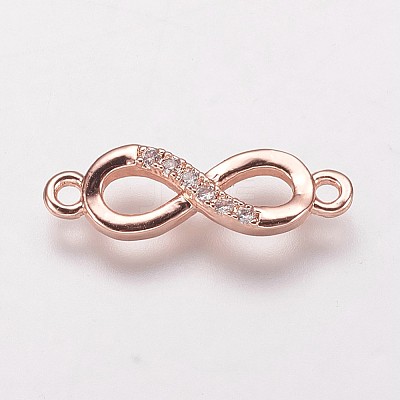 Brass Cubic Zirconia Links KK-P134-57-1