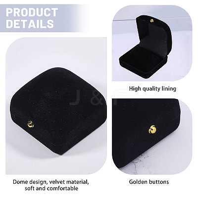 Flocking Earring Storage Boxes CON-WH0086-189-1