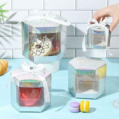 Hexagon Laser Window Paper Gift Boxes CON-FZC0002-001B-03-1
