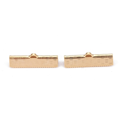 304 Stainless Steel Ribbon Crimp Ends STAS-P249-29A-G-1