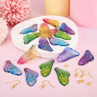 Butterfly Wing Earring Making Kit DIY-TA0005-11-1